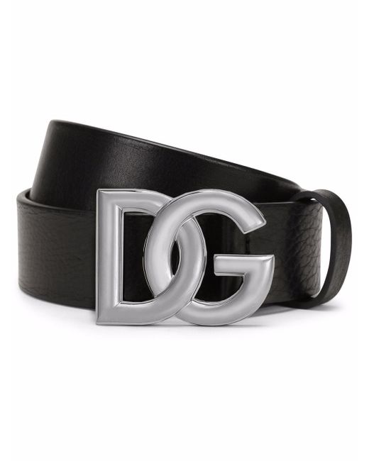 Dolce & Gabbana calf leather logo-buckle belt