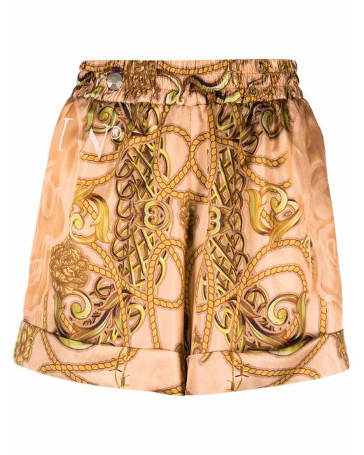 Philipp Plein baroque print shorts