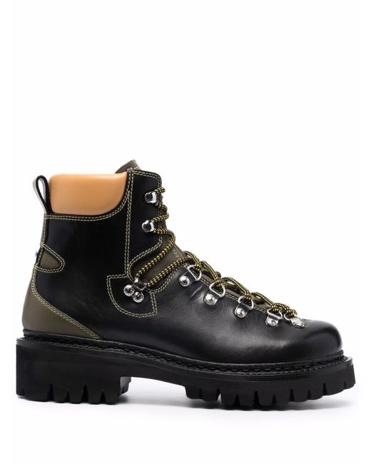 Dsquared2 contrasting-panel lace-up boots