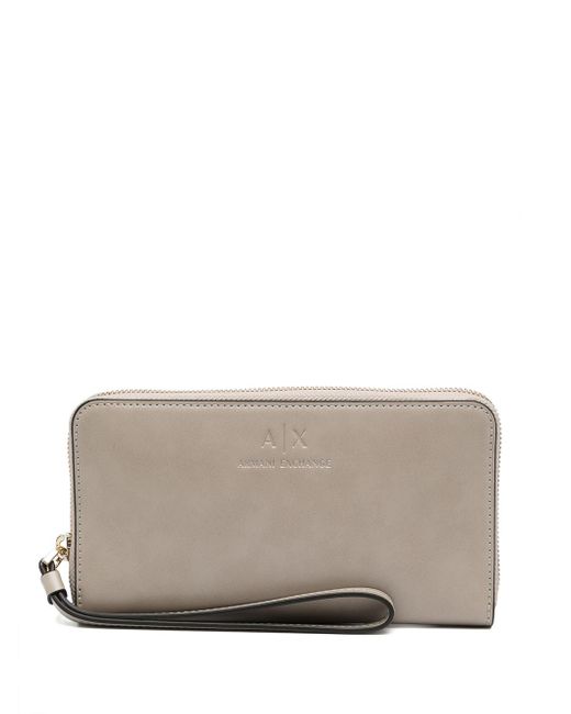 Armani Exchange embossed-logo leather-effect wallet