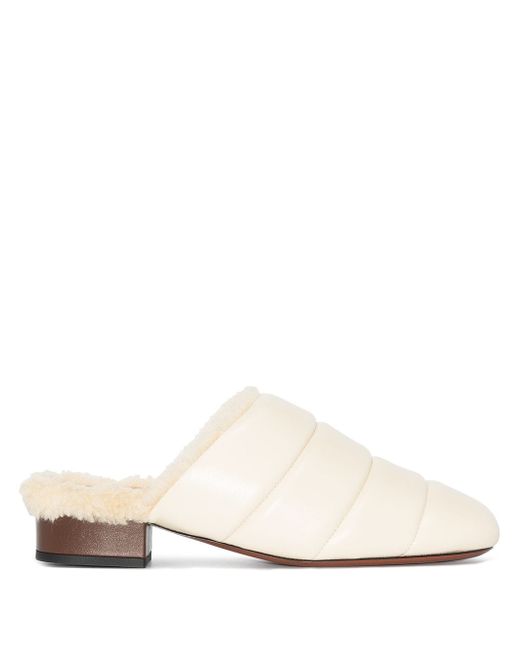 Manu Atelier padded faux-shearling slippers