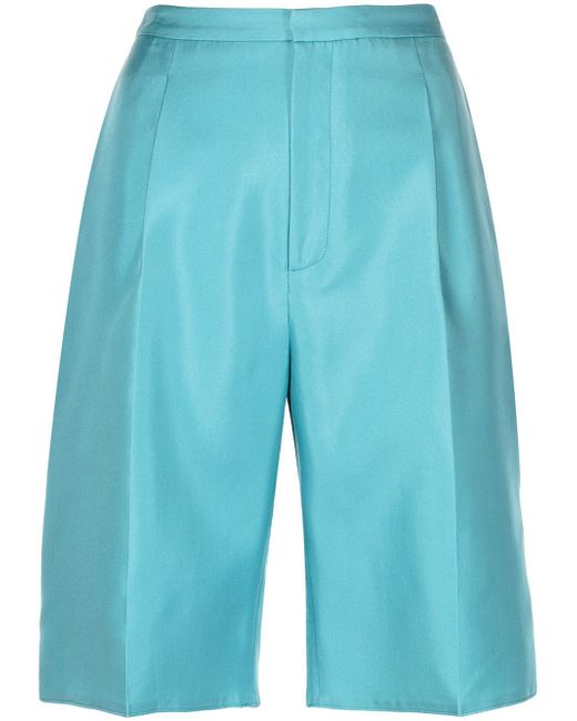 Lapointe pressed-crease silk shorts