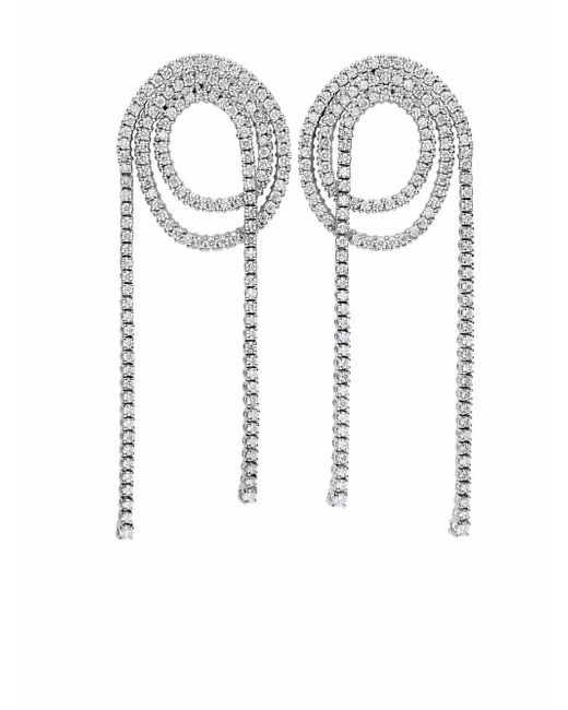 Delfina Delettrez 18kt white gold Unchain My Art diamond loop earrings