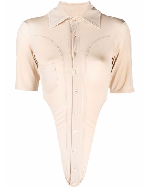 Ninamounah cut out-detail button-up shirt