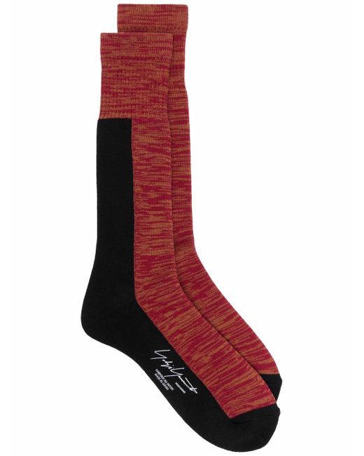 Yohji Yamamoto patterned calf-length socks