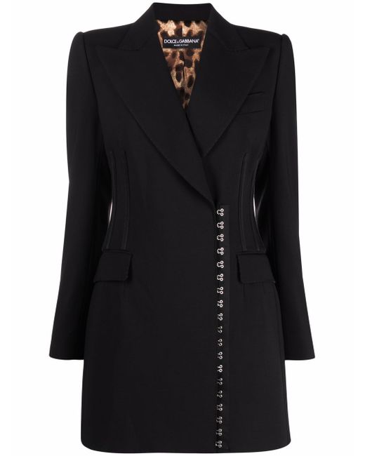 Dolce & Gabbana side-fastening virgin wool coat