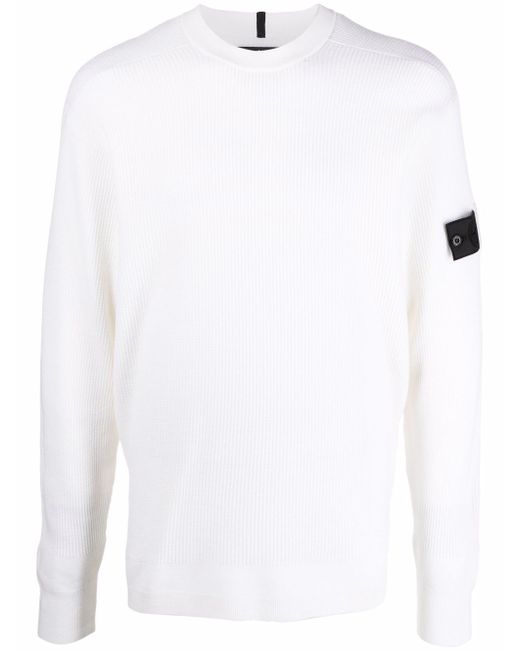 Stone Island Shadow Project logo-patch crew neck pullover