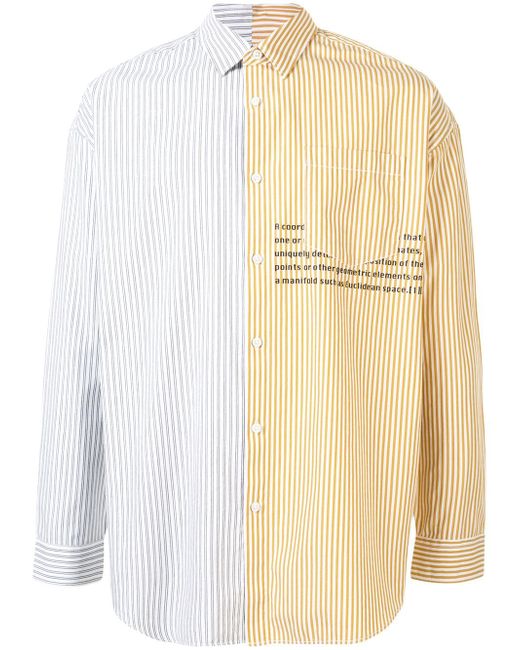 Izzue striped-print contrast shirt