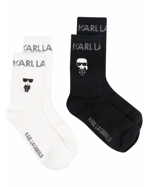 Karl Lagerfeld K/Lounge Ikonik cashmere-blend socks set of two