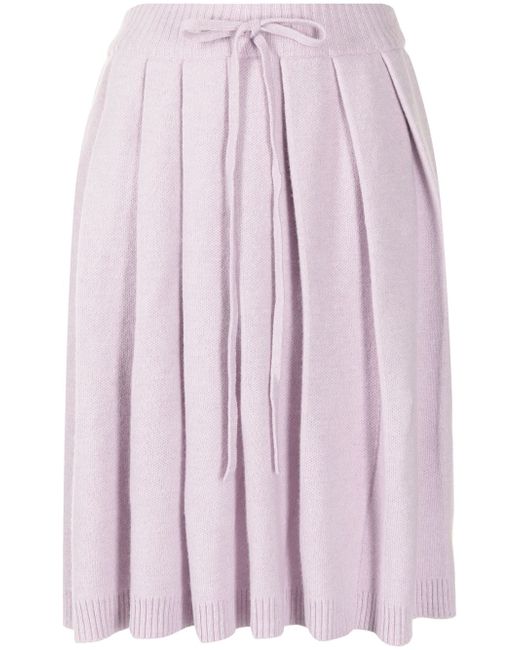 Sjyp pleated wool-blend skirt