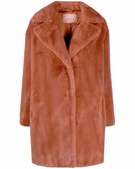 Twin-Set oversized faux fur coat