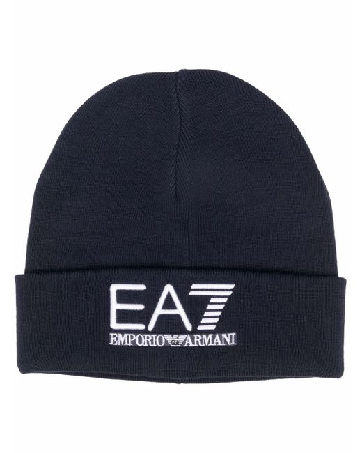 Ea7 logo-print beanie