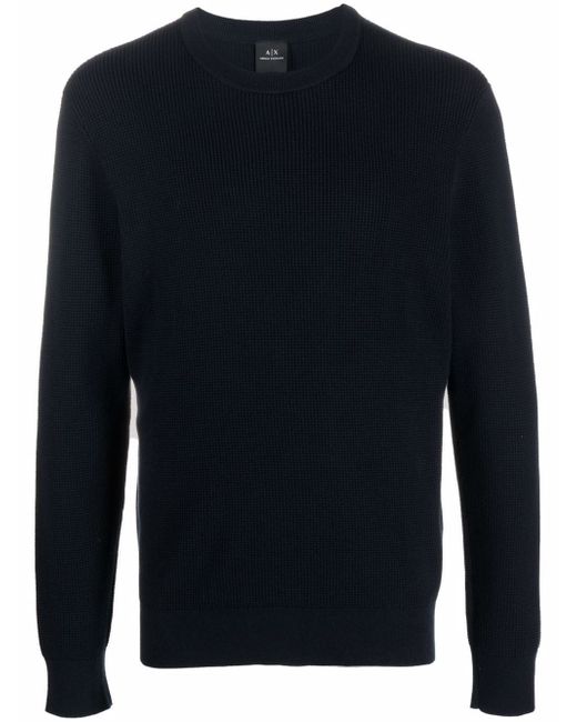 Armani Exchange textured-knit jumper