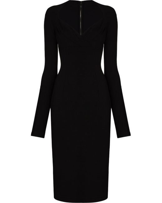 Dolce & Gabbana sweetheart-neck fitted dress