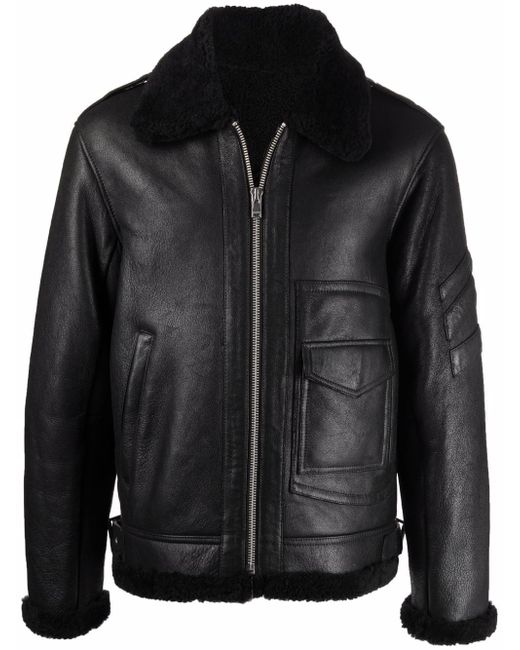 Zadig & Voltaire Loyd shearling leather jacket