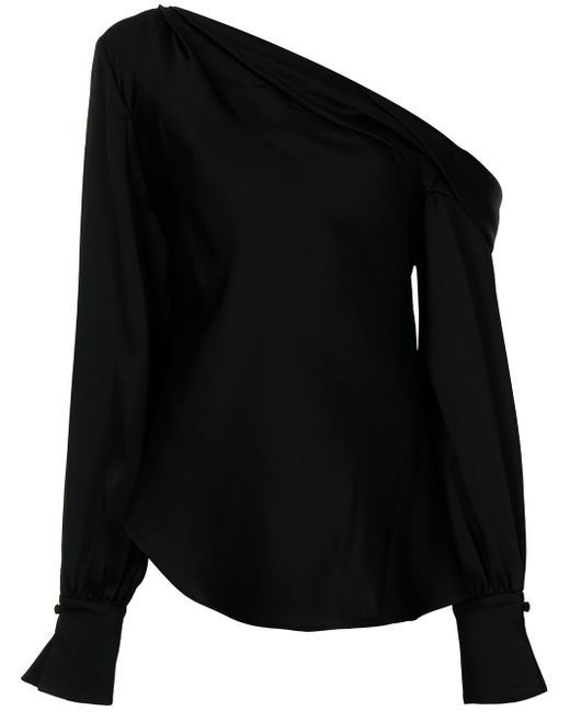 Jonathan Simkhai Alice one-shoulder stain blouse