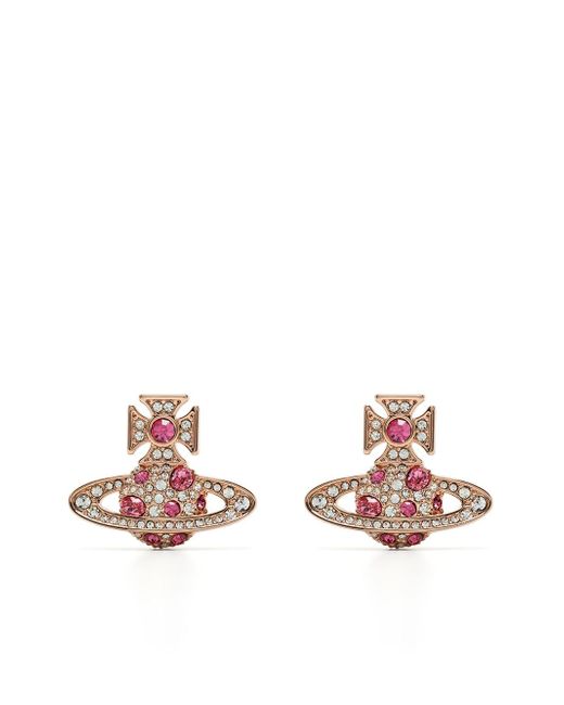 Vivienne Westwood crystal-embellished Orb-plaque earrings