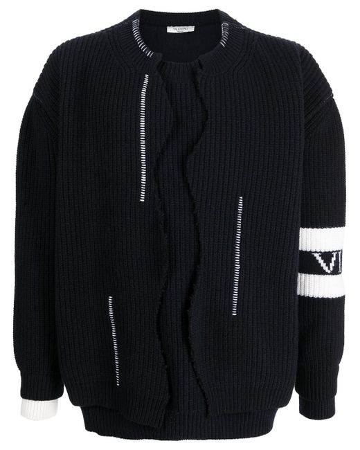 Valentino VLTN layered rib-knit jumper