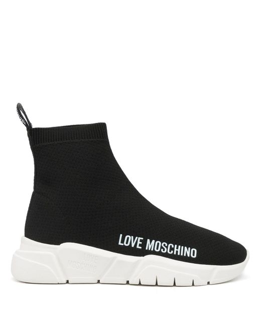 Love Moschino logo-print slip-on sneakers