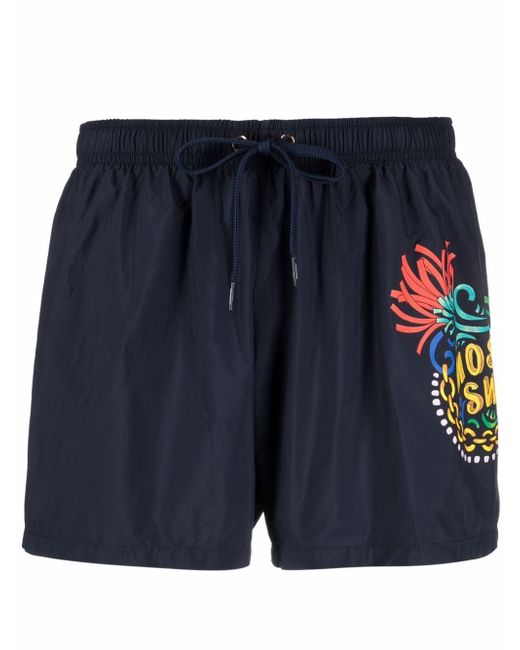 Moschino graphic-print swim shorts