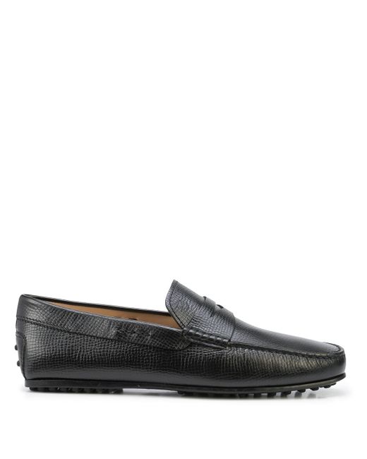 Tod's grained leather penny loafers