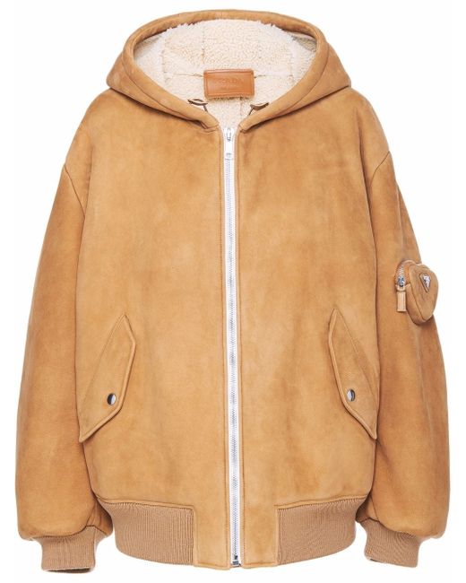 Prada zip-fastening hooded jacket