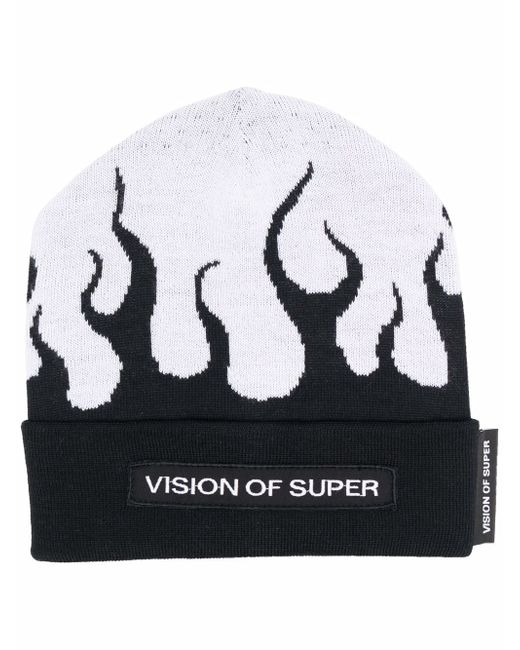 Vision Of Super flame-print beanie