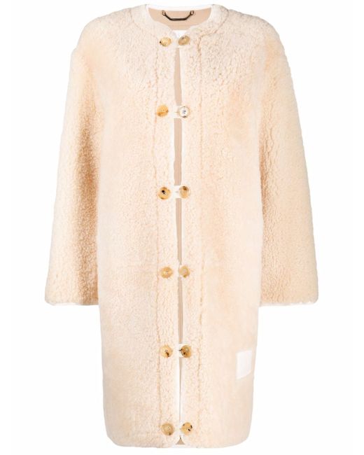 Chloé single-breasted shearling coat