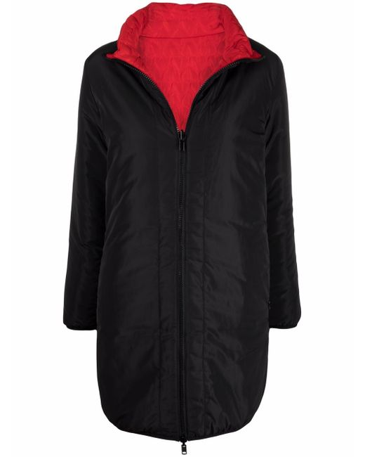 Love Moschino reversible logo-print hooded coat