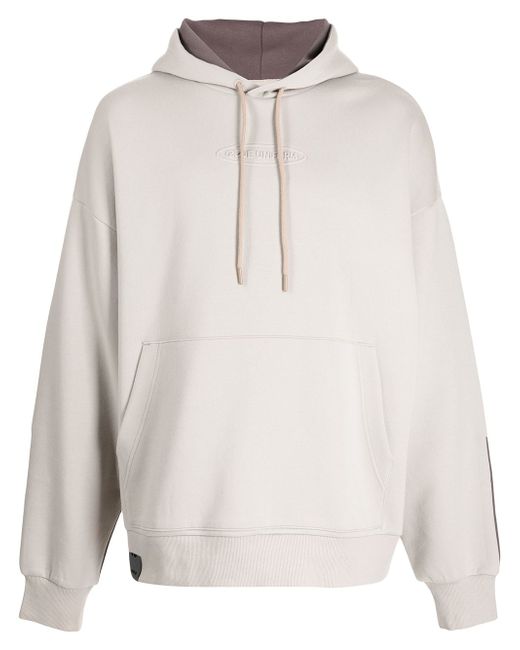 Izzue panelled pullover hoodie