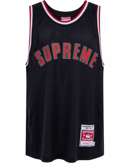 Supreme x Mitchell Ness logo-print Basketball jersey