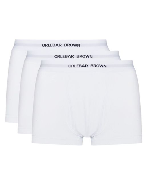 Orlebar Brown logo-waistband set of three boxer shorts