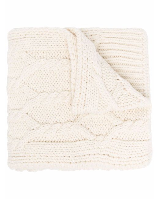 Jil Sander cable-knit wool scarf