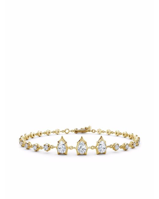 Jade Trau 18kt yellow Envoy diamond line bracelet