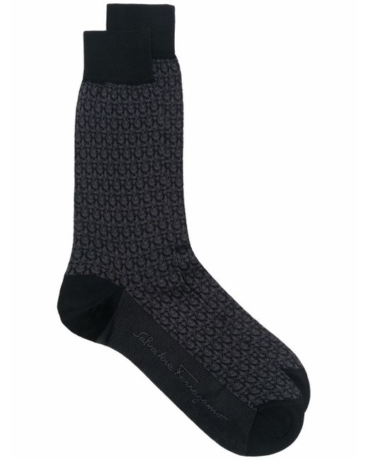 Salvatore Ferragamo Gancini pattern ankle socks