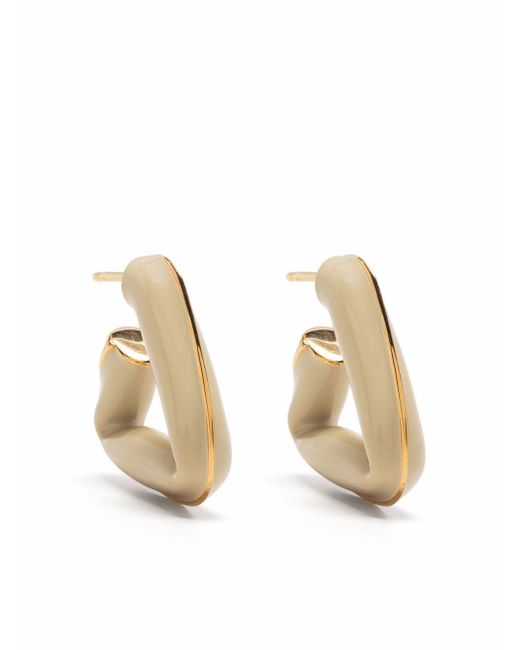 Bottega Veneta triangle hoop earrings