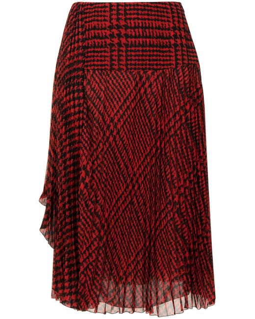 Ermanno Scervino prince-of-wales print pleated skirt