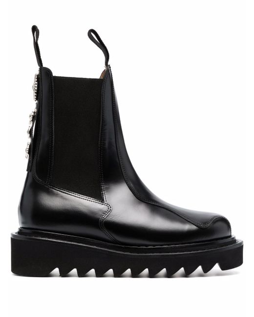 Toga Pulla ridged sole ankle boots
