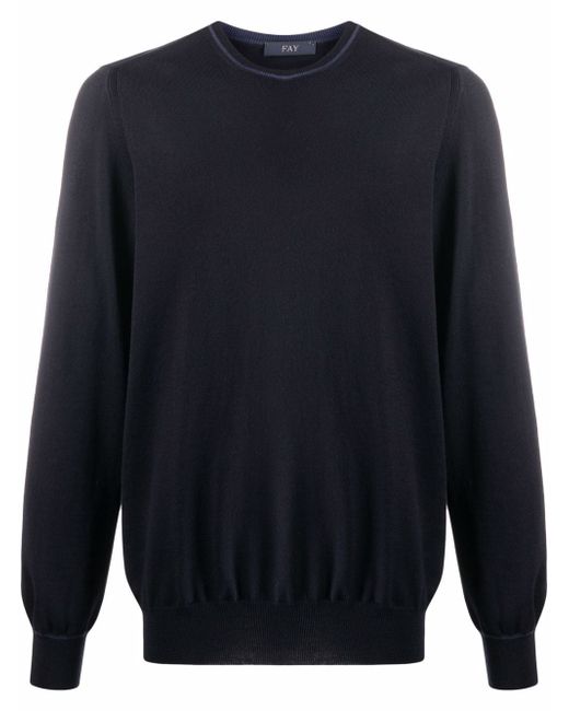 Fay elbow-patch jumper