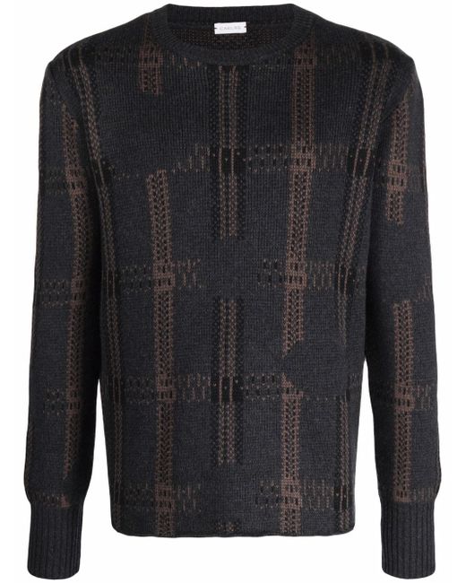 Caruso pattern-knit wool jumper