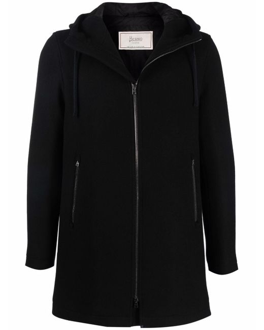 Herno zipped down hooded coat