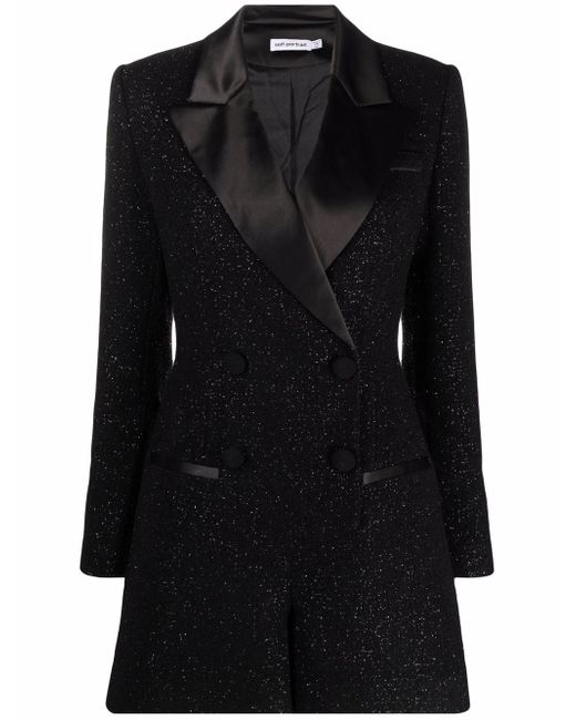 Self-Portrait double-breasted blazer playsuit