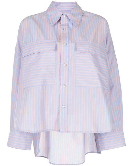 Izzue striped button shirt