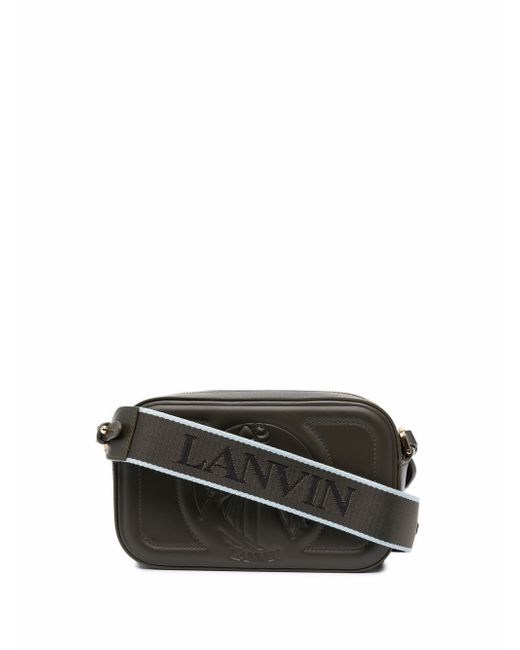 Lanvin embossed-logo leather crossbody bag