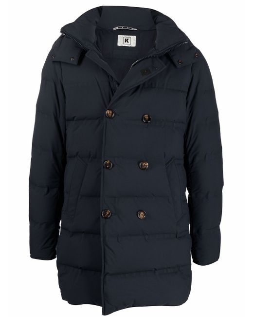 Kired hooded double-breasted padded coat
