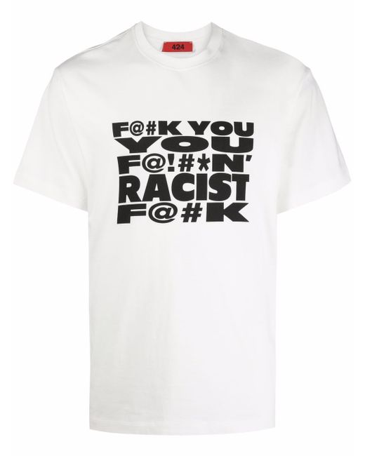 424 text-print crew-neck T-shirt