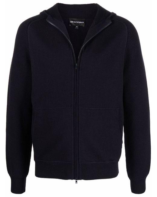Emporio Armani zip-up wool hoodie