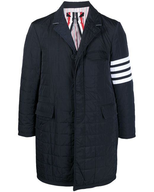 Thom Browne 4-Bar motif padded tailored coat