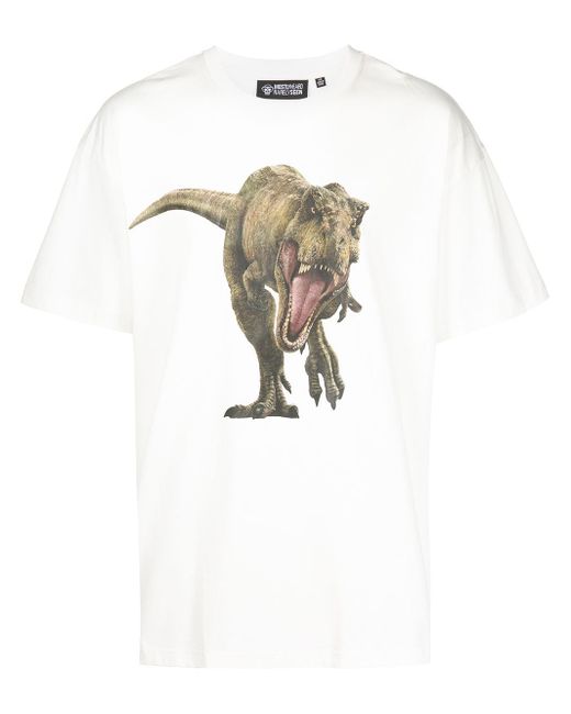Mostly Heard Rarely Seen T-rex print cotton T-shirt
