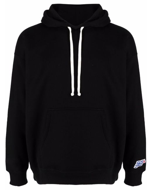 Diesel logo-patch cotton hoodie